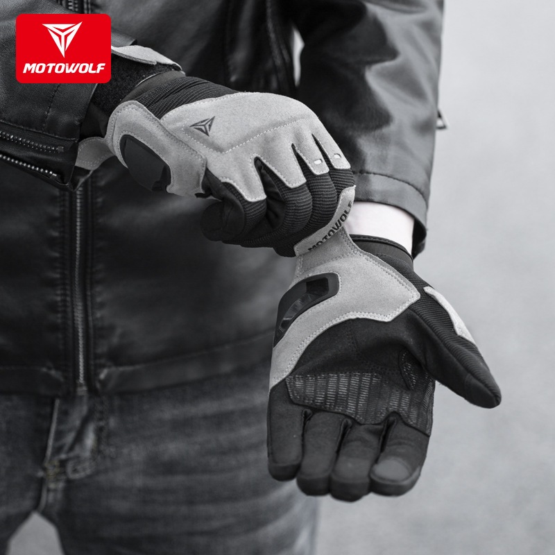 Motowolf MDL0325 ถุงมือขับรถมอเตอร์ไซต์ ผ้าไมโคร MDL 0325