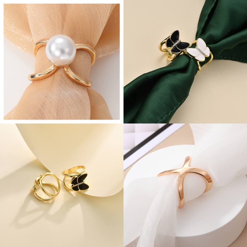 เข็มกลัดผ้าพันคอ แหวนผ้าพันคอ แหวนผ้าคลุมไหล่ - รูปที่ 2