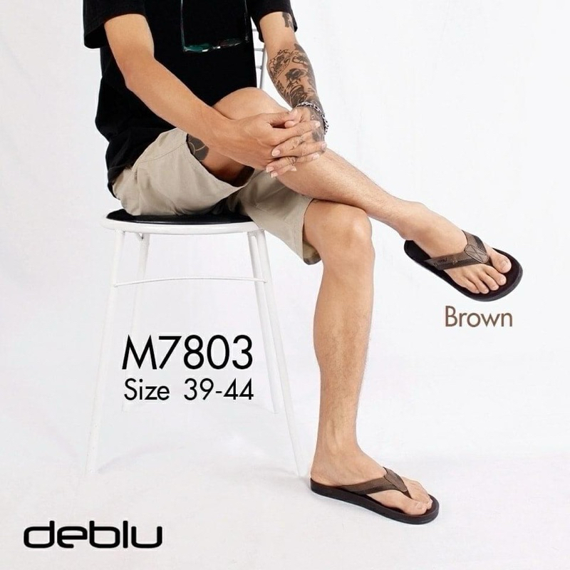 NFshoes ถูกสุด! รองเท้าแตะ ชาย เพื่อสุขภาพ แบบหนีบ Deblu เดอบลู รุ่น M7803 นุ่มนิ่ม น้ำหนักเบา ของแท้ 100%