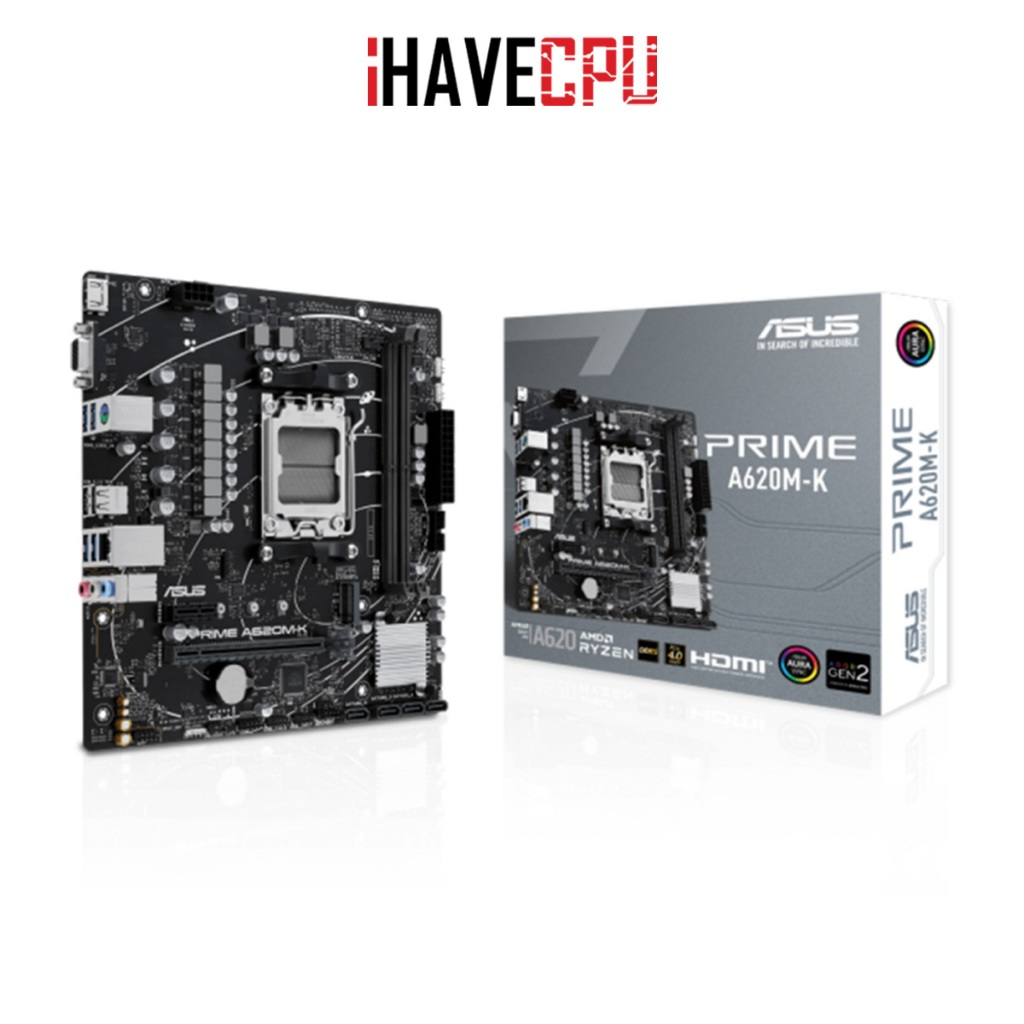 iHAVECPU MAINBOARD (เมนบอร์ด)(AM5) ASUS PRIME A620M-K