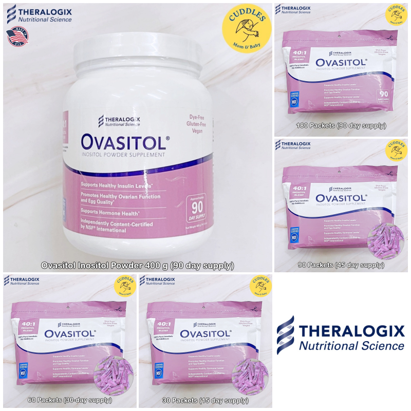 (Theralogix) Ovasitol Inositol Powder อาหารเสริมแบบผง สำหรับผู้หญิงที่มีภาวะ PCOS  บำรุงไข่ให้สมบูรณ