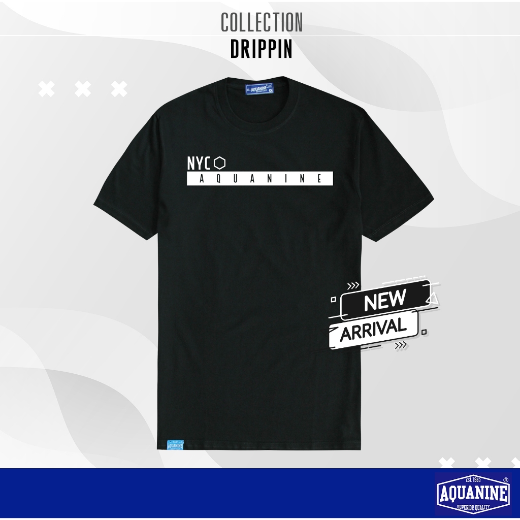 AQUANINE เสื้อยืดผู้ชาย เสื้อยืดผู้หญิง รุ่น DRIPPIN มินิมอล สตรีท ลิขสิทธิ์แท้ - รูปที่ 3