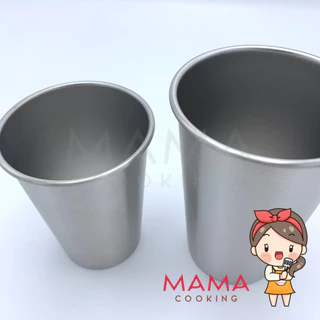 Mama Cooking - แก้วสแตนเลส 304 ขนาด 175, 300, 350, 500 ml แพ็ค 5ชิ้น แก้วน้ำ แข็งแรง ทนทาน กันกระแทก