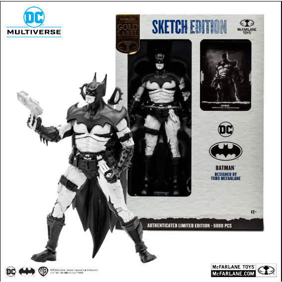 McFarlane Toys 7" : BATMAT by TODD (LINE ART) (GOLD LABLE)
