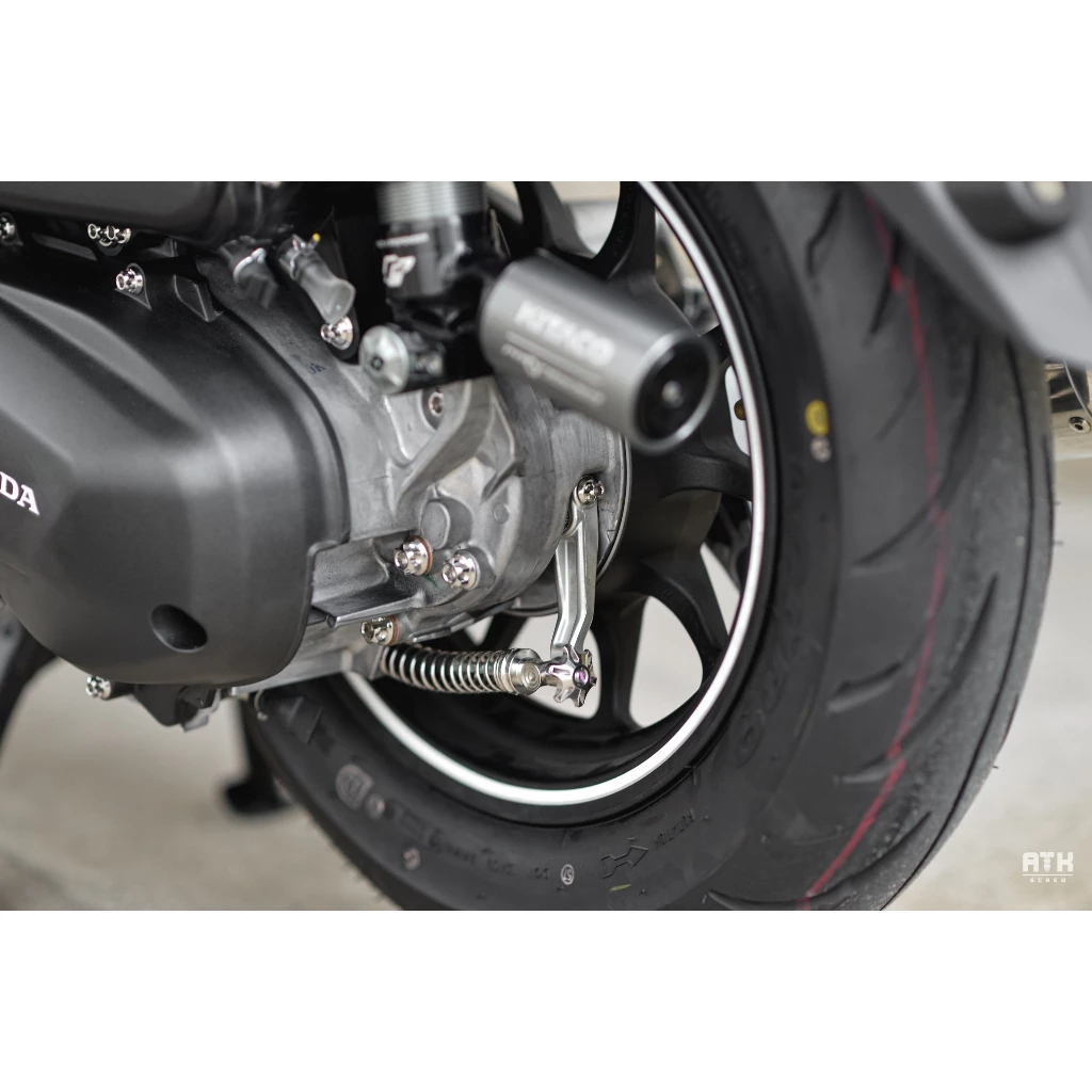 ตัวปรับมือลิง ตัวปรับเบรคหลัง Honda Giorno 125 สีเลส thumbnail 3