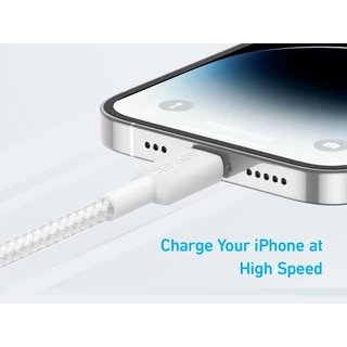 Anker 322 USB-C to L Cable (90cm /180cm Braided) สายชาร์จเร็ว รองรับ Apple CarPlay 3A 60W for iPhone / iPad A81B5/6