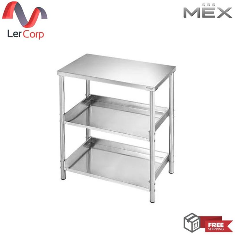 (MEX) โต๊ะวางเตาคู่ MESTER รุ่น SH 8086-1 ขนาด 80 ซม. สีสเตนเลส