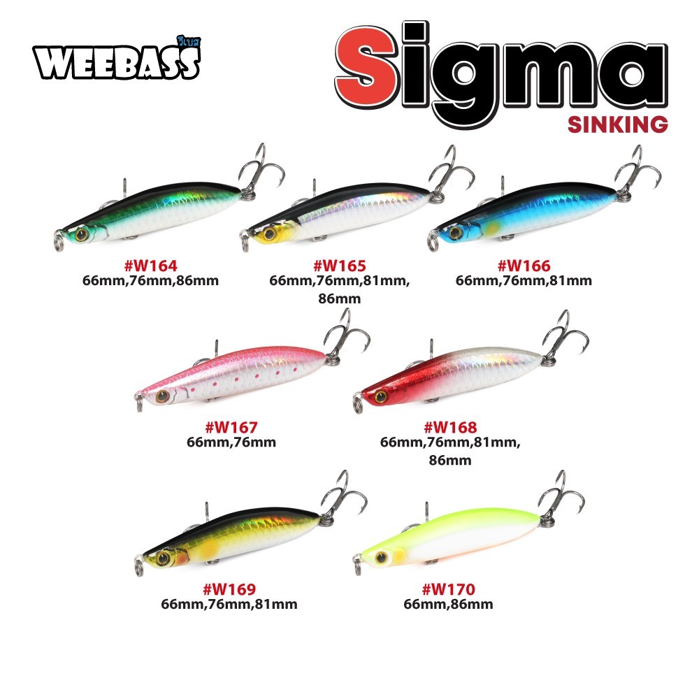 เหยื่อปลอม WEEBASS LURE (เหยื่อปลั๊ก) -รุ่น Sigma Sinking