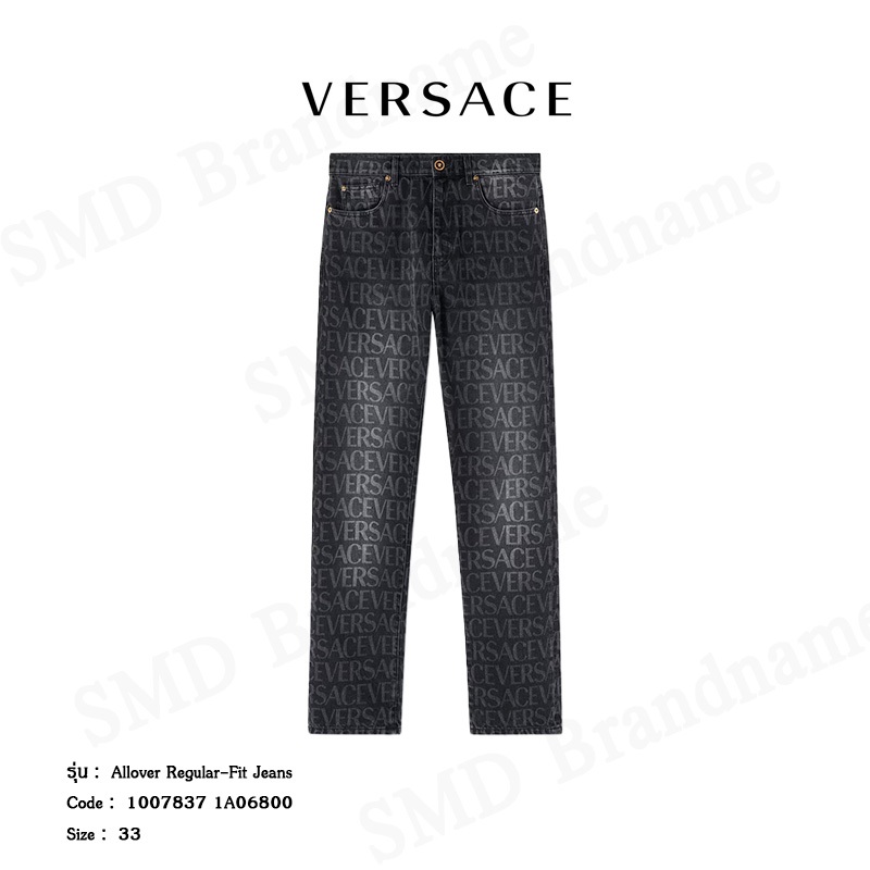 Versace กางเกงยีนส์ รุ่น Allover Regular-Fit Jeans Code: 1007837 1A06800
