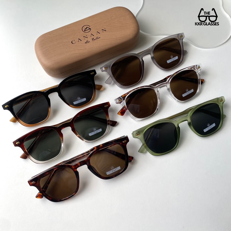 CANAAN แว่นกันแดดแบรนด์แท้ S5279 ป้องกันแสงแดด STYLE VINTAG ใส่ได้ทุกโอกาส ชายหญิงใส่ได้ มีปลายทาง
