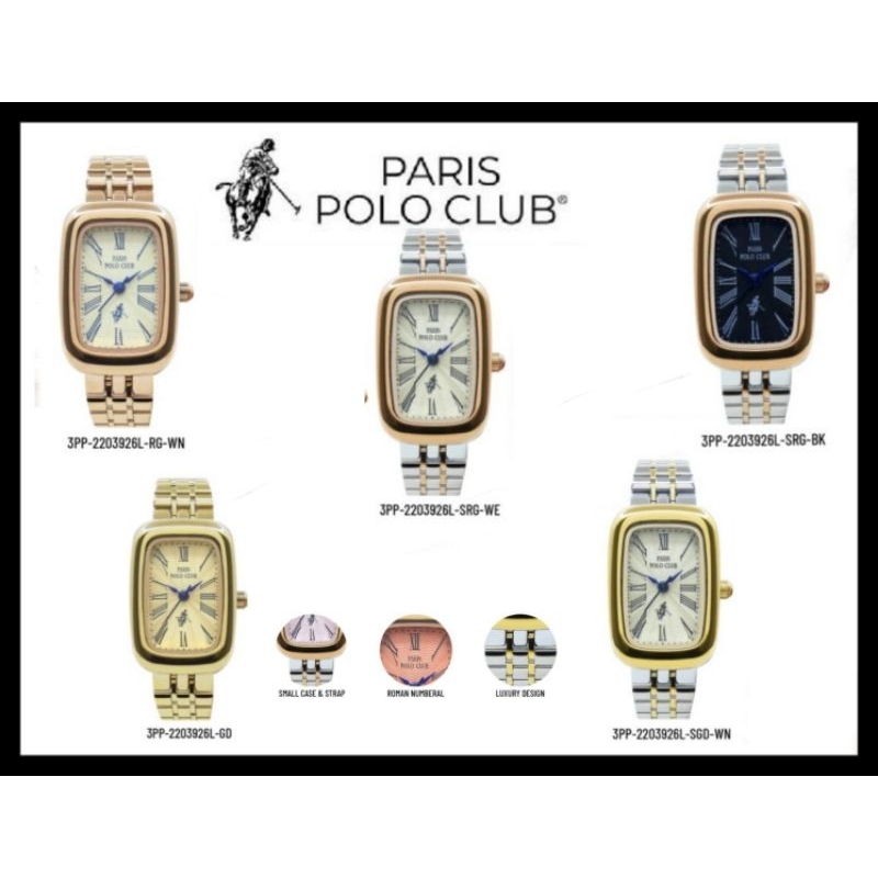 Paris Polo Club นาฬิกาผู้หญิง   สายสเตนเลส รุ่น 3PP-2203926L