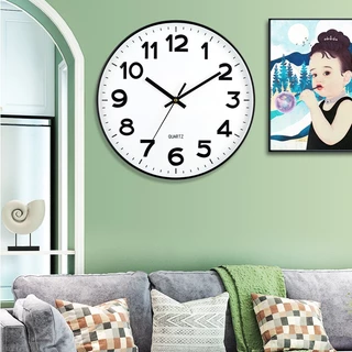 [2026สี Pantone สียอดนิยม]Periwinkle สีน้ำเงิน 8 นิ้วนาฬิกาแขวนที่เรียบง่ายบ้านห้องนั่งเล่น clock