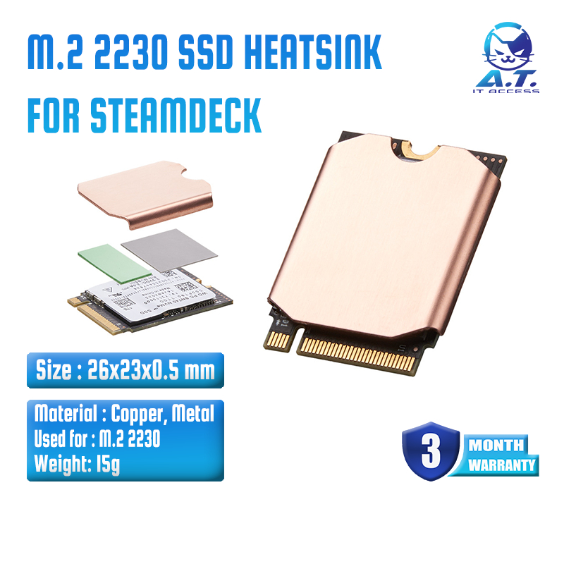 Heatsink M.2 2230 for SteamDeck ฮีทซิงค์ M2 2230 สำหรับ สตรีมเด็ค