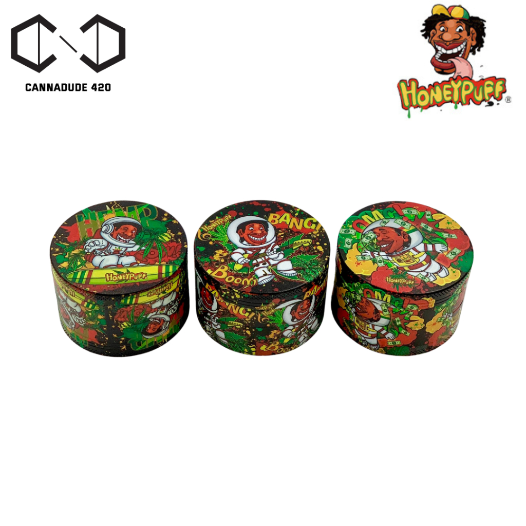 Grinder Rasta Honeypuff grinder 63mm. [GDS27] เครื่องบด ที่บด ขนาด 63มม. 4 ชั้น Metal grinder