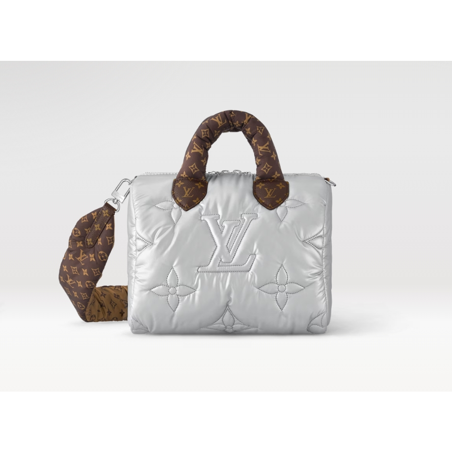 Louis vuitton แท้ กระเป๋าผู้หญิง LV women's bag high-end vintage printed pattern SPEEDY25 portable shoulder bag