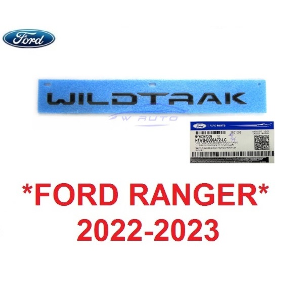 แท้ศูนย์ โลโก้ฝาท้าย WILDTRAK สีดำ FORD RANGER 2022 - 2024 ฟอร์ด เรนเจอร์ Sticker Logo แผ่นป้าย ป้ายติดฝาท้าย