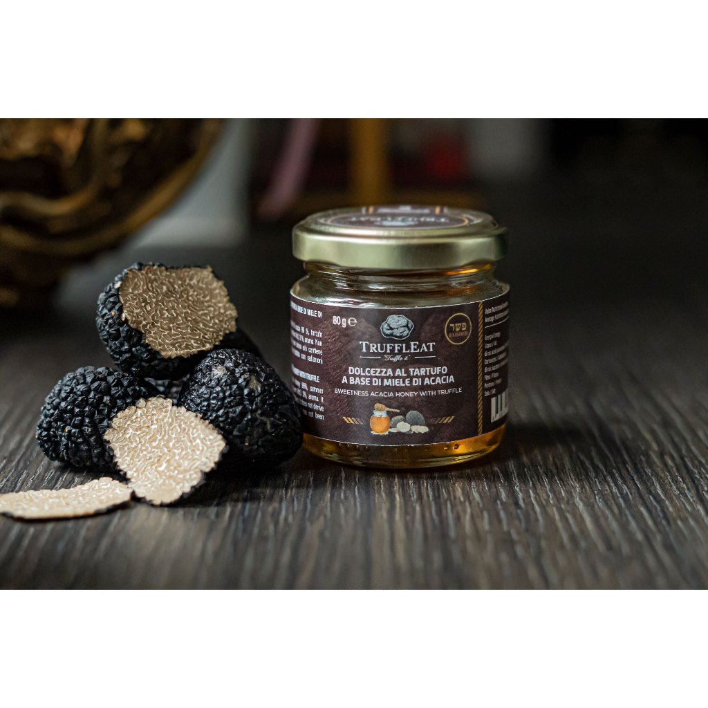น้ำผึ้งผสมทรัฟเฟิล 80กรัม หอมกลิ่นทรัฟเฟิลฟุ้ง นำเข้าจากอิตาลี  Truffleat Honey with truffle 80g from Italy