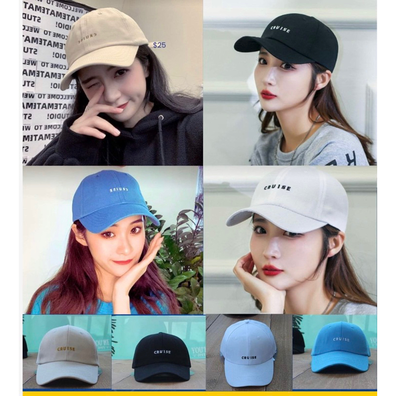 หมวกแก๊บปักตัวอักษร CRUISE  มี 5 สี หมวกแฟชั่นเกาหลี หมวกกีฬากันแดด
