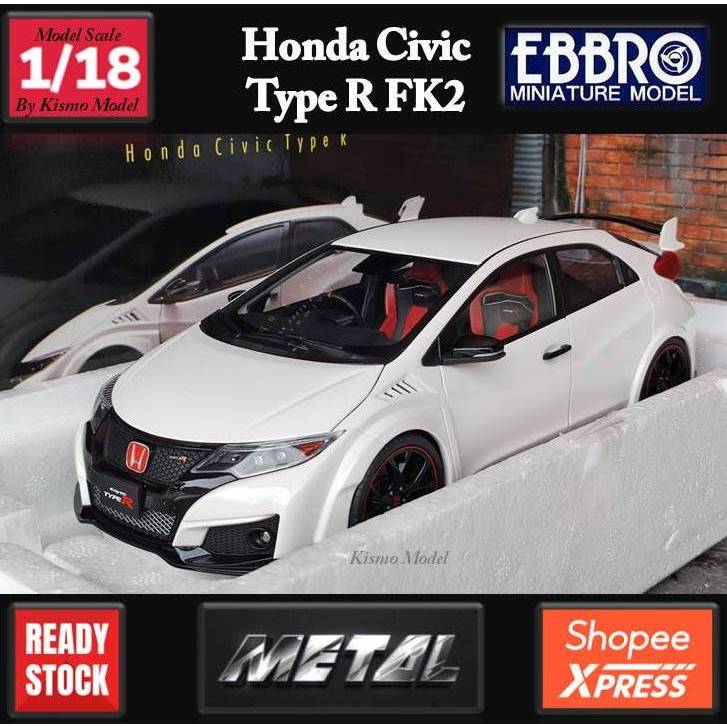 โมเดลรถtypeR  model Honda typeR civic fd fk ขนาด สเกล scale 1:18 1/18 ราคา โมเดลรถของขวัญ