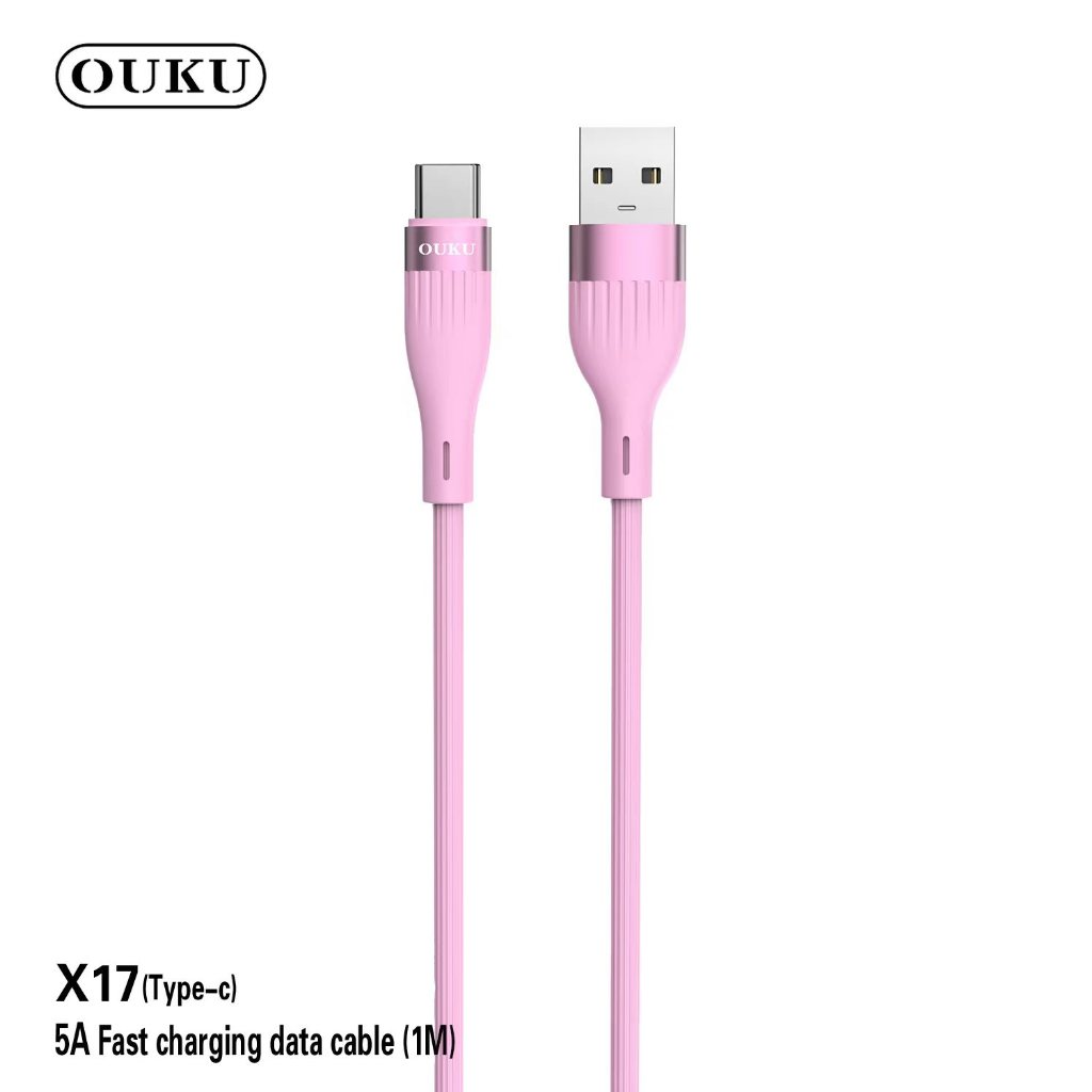 NEW!! OUKU X17 สายชาร์จรุ่นใหม่ 5A output Fast charge สายแข็งแรง สำหรับ Micro/Type-C/IOS สะดวกพกพาง่าย มีประกัน