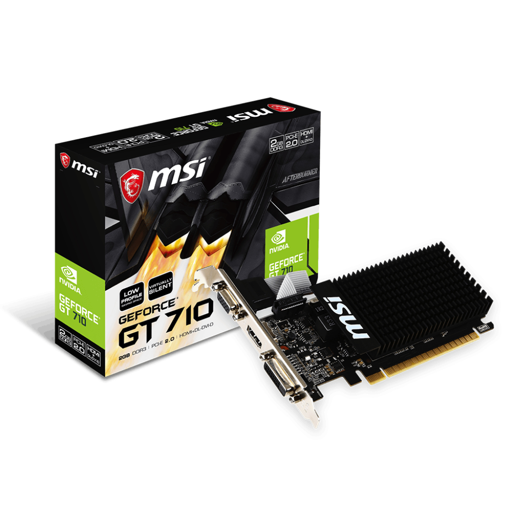 การ์ดจอ GT 710 โดย MSI รุ่น NVIDIA GEFORCE LP ขนาด 2GB สินค้ามีประกัน