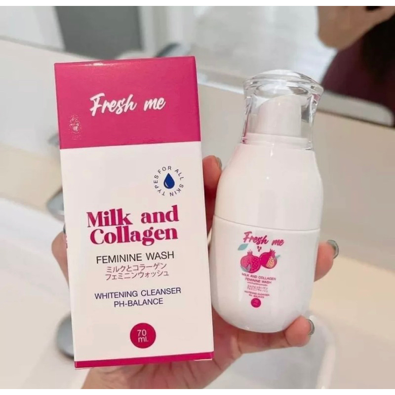 Fresh me milk and collagen ทำความสะอาดน้องสาว