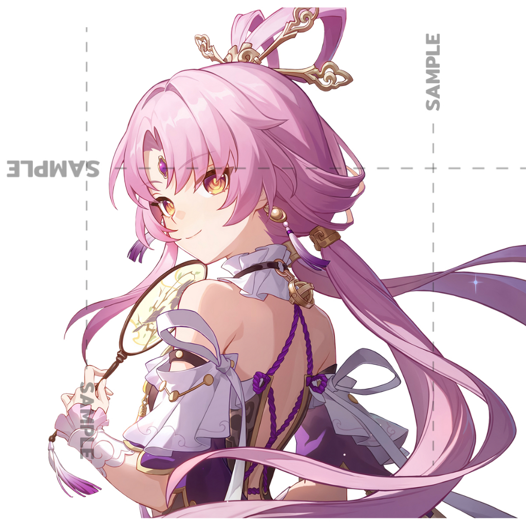 fu xuan สติ๊กเกอร์ 2 แผ่น honkai star rail Sticker Fuxuan Honkai