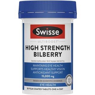 Swisse Ultiboost Bilberry 30 Tablets บิลเบอร์รี่ บำรุงดวงตา การมองเห็น