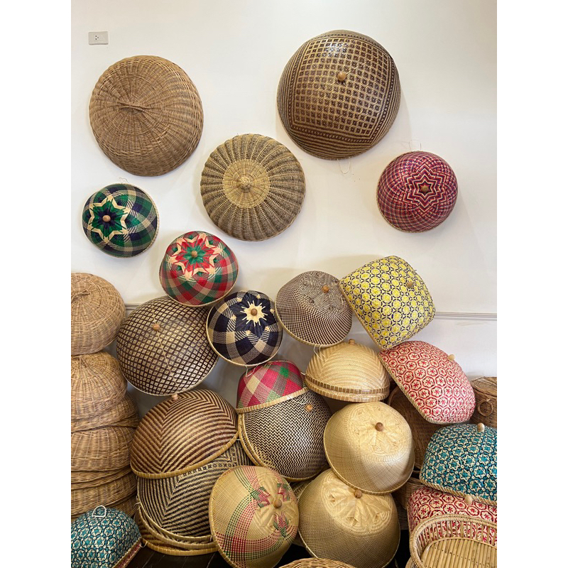 ฝาชี กันแมลง สานลายไทย ครอบอาหาร งานสานแบบละเอียด ขนาดใหญ่ - รูปที่ 6