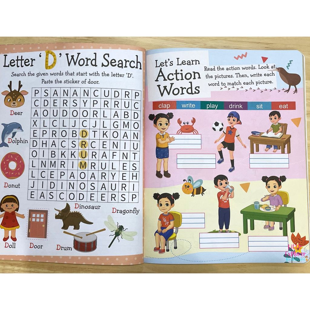 (Age4+) Writing Activity Book for kids with Stickers (Learn Everyday) หนังสือกิจกรรมเสริมพัฒนาการสำหรับเด็ก สมุดกิจกรรม ราคา ถูกที่สุด ดีลบีเคเค แกลเลอรีภาพที่ 2