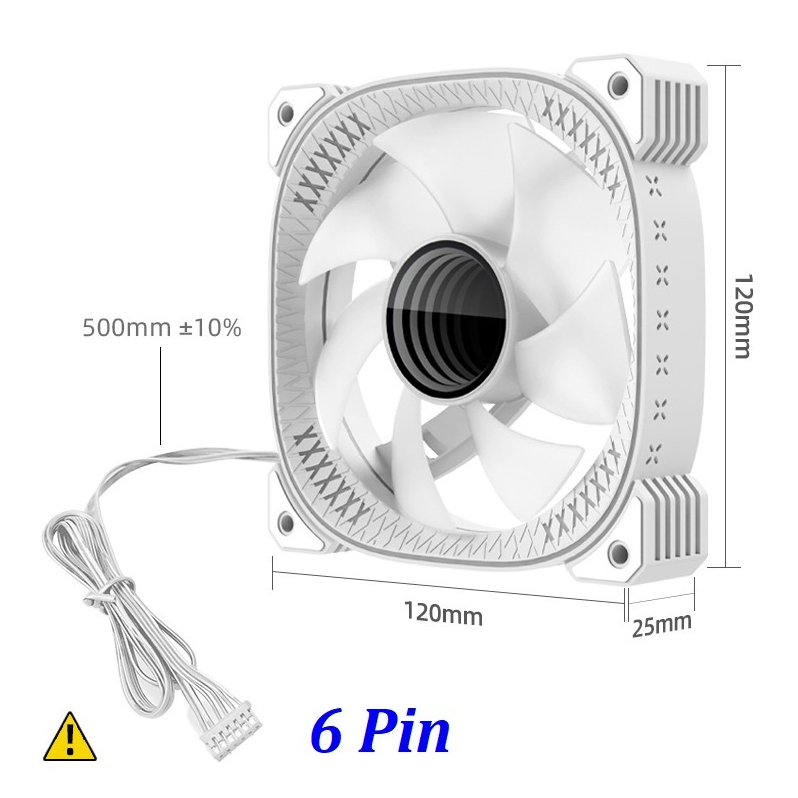 พัดลมเคส CoolMoon Lunar Explorer TY1 RGB 6Pin 120mm.