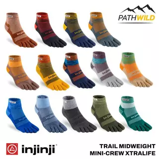 INJINJI TRAIL MIDWEIGHT MINI-CREW XTRALIFE ถุงเท้าแยกนิ้ว เหมาะกับการวิ่ง การออกกำลังกาย หรือใส่ในชีวิตประจำวัน