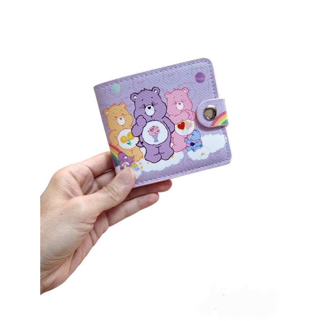 กระเป๋าสตางค์ Care Bear มีช่องใส่เหรียญ - หนัง pu - มีช่องใส่บัตรด้านใน - ขนาด 11×9.5 cm