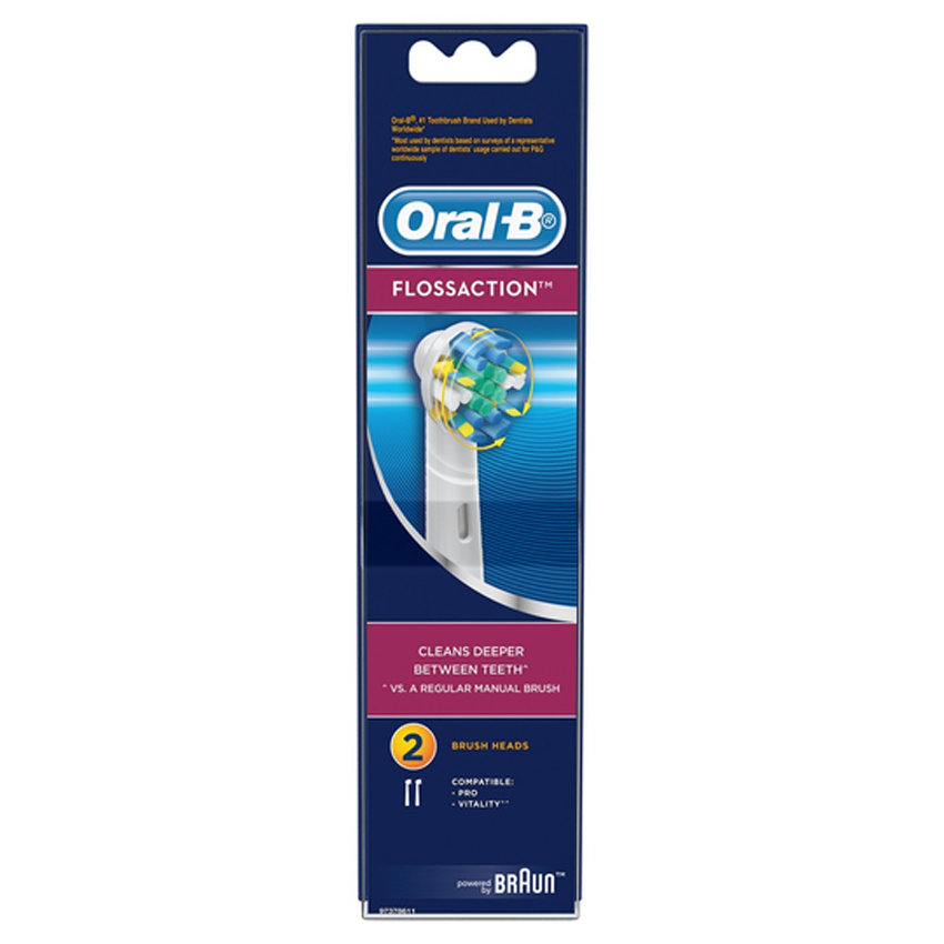ออรัลบี หัวแปรงไฟฟ้า สำรอง ฟลอสแอ็คชั่น 2 ชิ้น ORAL-B FLOSS ACTION REFILL 2 PCS.
