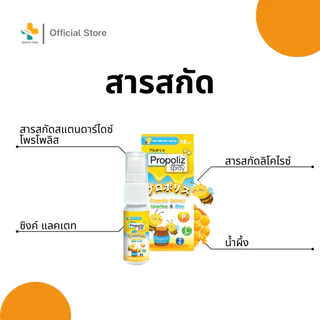 Propoliz Kid Mouth Spray (10 ml) สเปรย์สำหรับช่องปากและลำคอ สำหรับเด็ก ชุ่มคอ บรรเทาอาการไอ