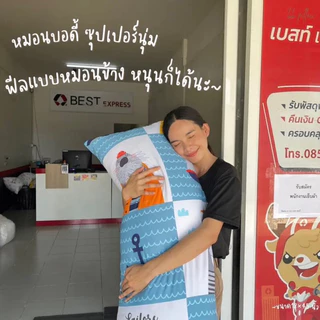 หมอนบอดี้ 18×45" ใยขนห่านเทียม/รุ่นปลอกถอดซักไม่ได้
