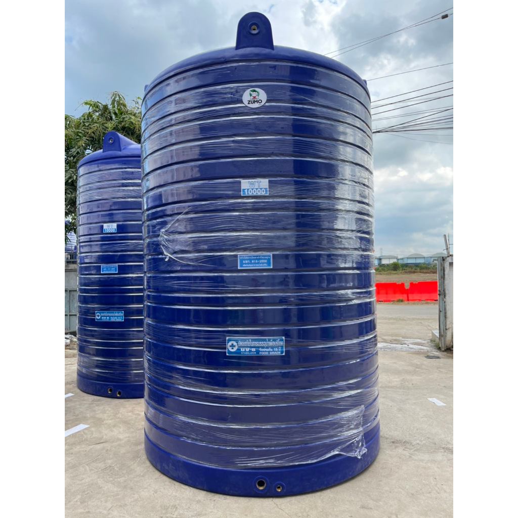 แท้งค์น้ำ 10000 ลิตร ยี่ห้อ ZUMO ถังเก็บน้ำ ถังเก็บน้ำบนดิน PE แท้งค์น้ำ มอก.816-2556