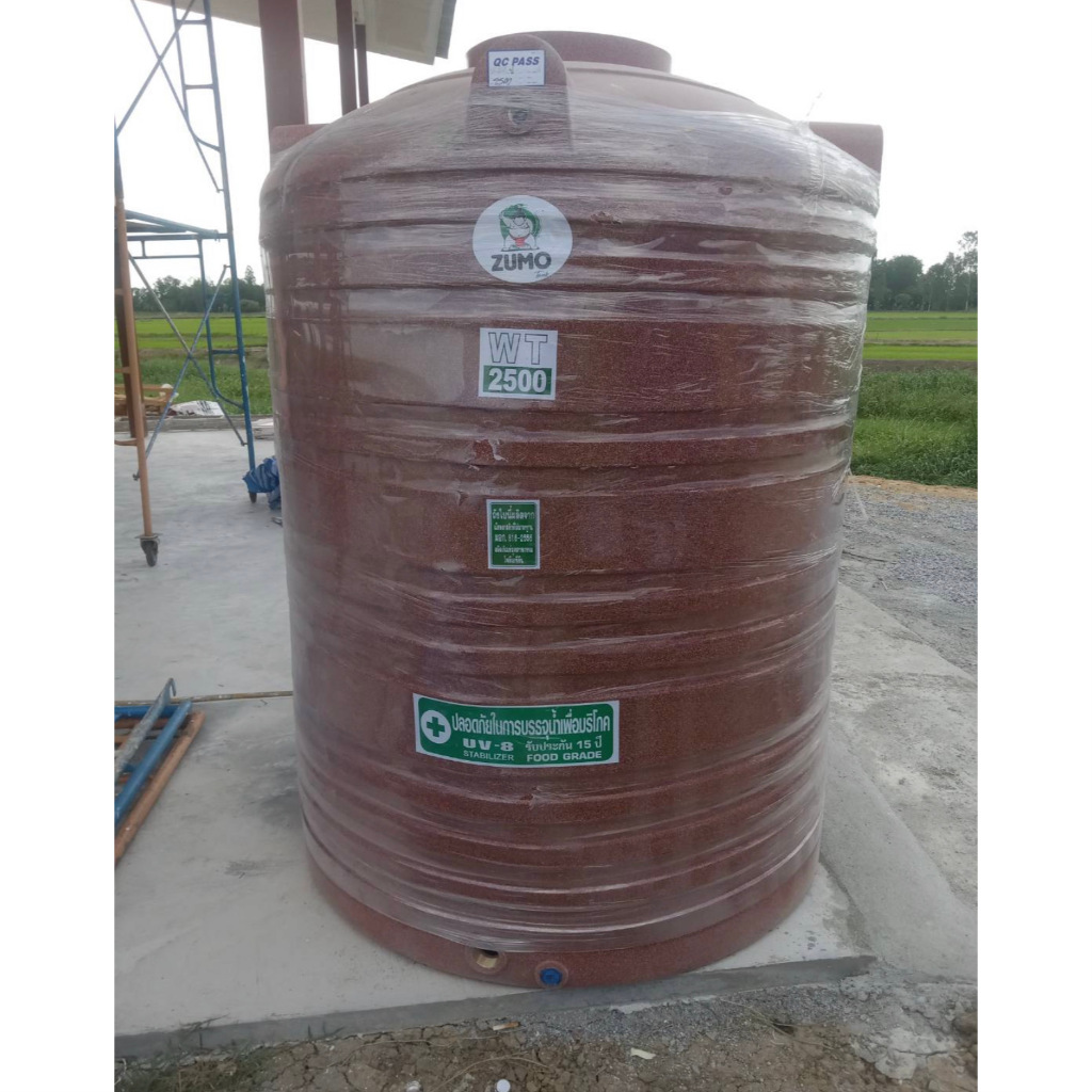 แท้งค์น้ำลายแกรนิต 2500 ลิตร ยี่ห้อ ZUMO ถังเก็บน้ำลายแกรนิต ถังเก็บน้ำ ถังเก็บน้ำบนดิน แท้งค์น้ำ มอ