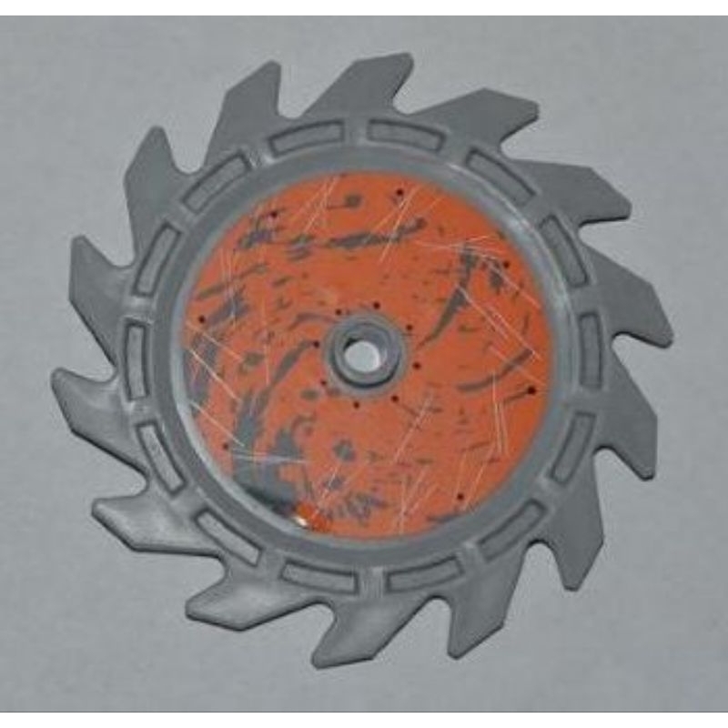 Part Lego 61403pb02R Technic Circular Saw Blade 9 x 9 with Pin Hole and Teeth in Same Direction (Sticker)-Sets 8708/8963