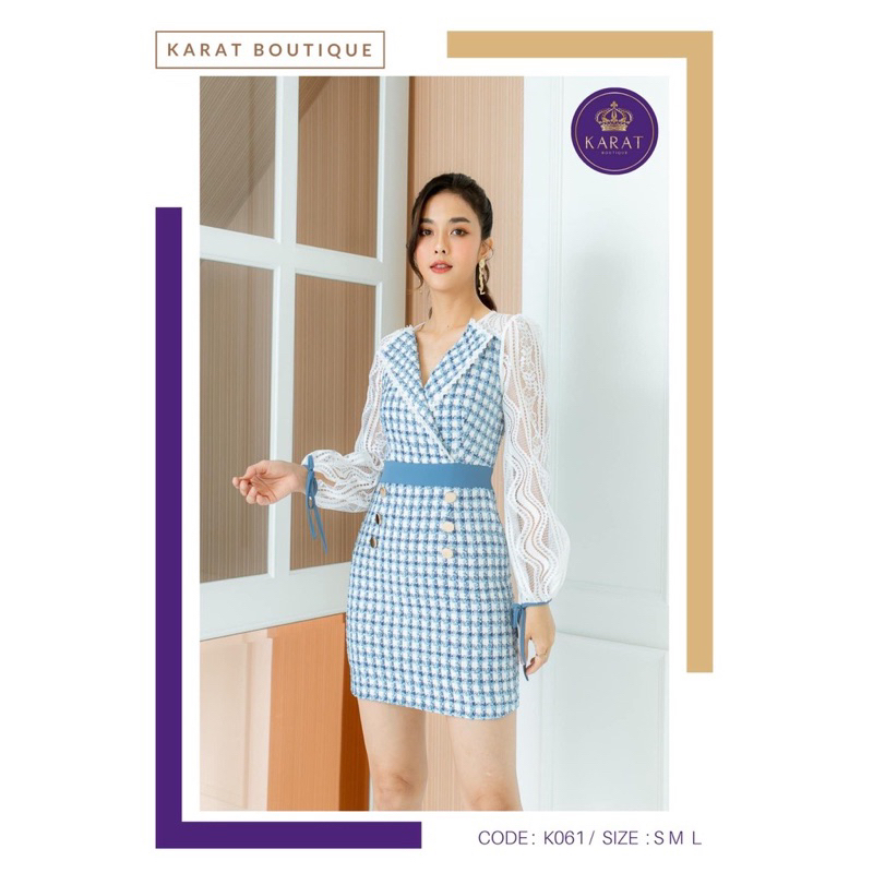 ชุดเดรส Karat boutique size xs มือ✌🏻