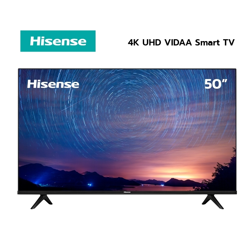 Hisense TV ทีวี 50 นิ้ว 4K Ultra HD Smart TV HDR10+ Dolby Vision Voice Control รุ่น 50E6H VIDAA U5 2.5G+5G WIFI Build in