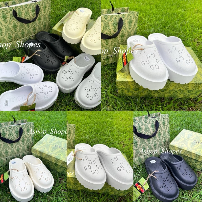 รองเท้าแตะแบบสวม GGมี36-39สินค้าพร้อมส่ง อุปกรณ์ครบbox setไม่ต้องรีพรีออเดอร์