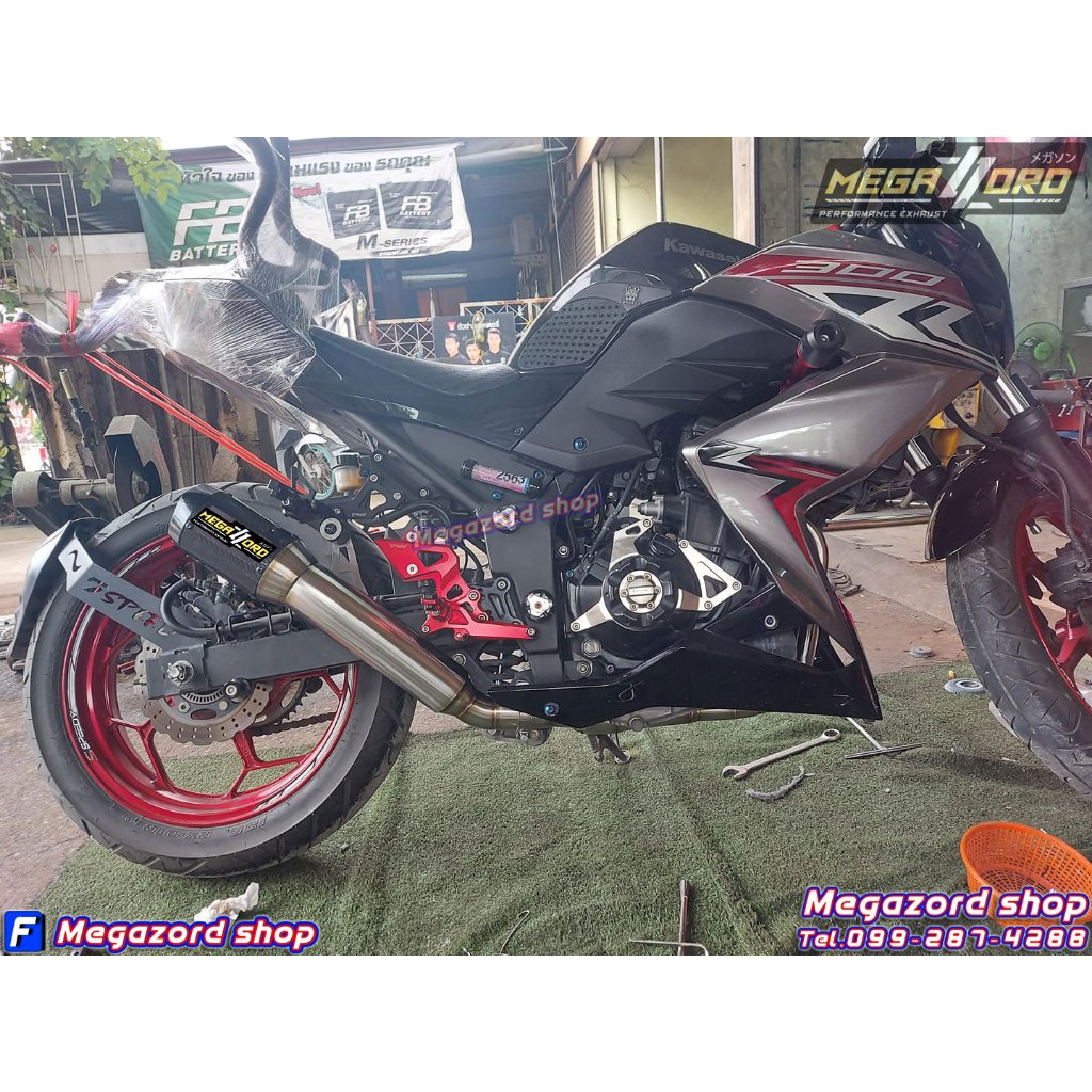 ชุดท่อสลิปออนตรงรุ่น Ninja300/Z300