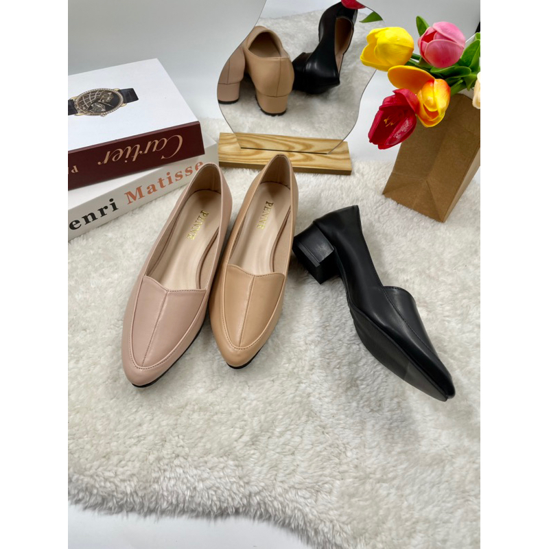 BM-024 รองเท้าคัชชูเสริมส้น สูง1.5นิ้ว พื้นนุ่ม ใส่สบายเท้า ดีไซน์เก๋ เหมาะกับทุกสีผิว สินค้าพร้อมส่ง