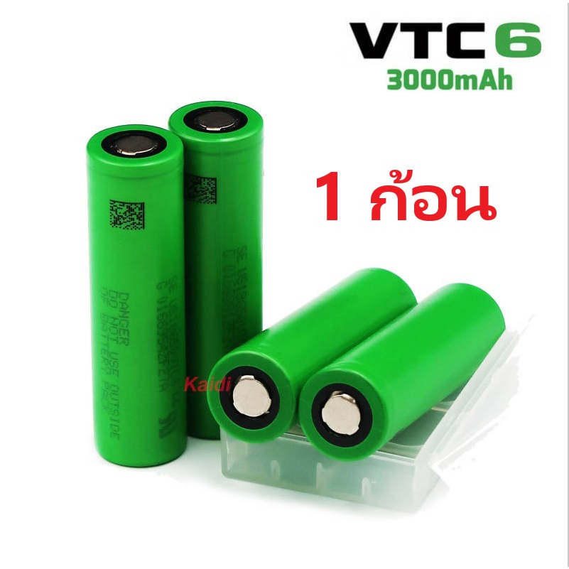 ถ่านชาร์จ 18650 VTC6 3.7v 3000mAh 30A (1 ก้อน)