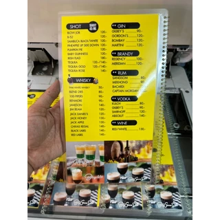 เมนูร้านค้า เคลือบเมนูร้านค้า ทางร้านไม่รับออกแบบและแก้ไขนะครับลูกค้าส่งมาเป็นไฟล์ให้ปริ้นครับ