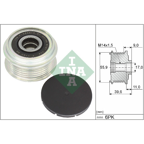 มู่เล่ไดร์ชาร์จ AUDI Q7 3.0 TDI 45 TDI Quattro 2015- VW TOUAREG 3.0 V6 TDI 2010- 3.0 TDI 2017-
