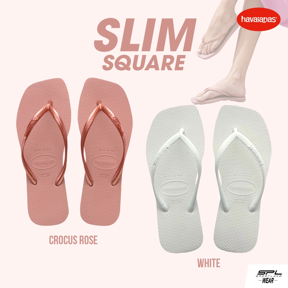 Havaianas Collection รองเท้าแตะ รองเท้าผู้หญิง CR Slim Square 4148301-0001 / 4148301-3544 (990)