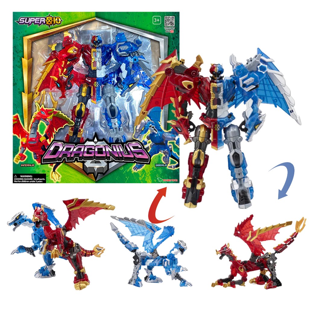 Super 10 Dragonius Transform Robot ซุปเปอร์เท็นหุ่นแปลงร่างดรากอนิอัส รหัสSPT14063