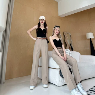 (K2.) Classy Pants กางเกงตะขอหน้ากระบอกกลางแต่งหูเข็มขัด